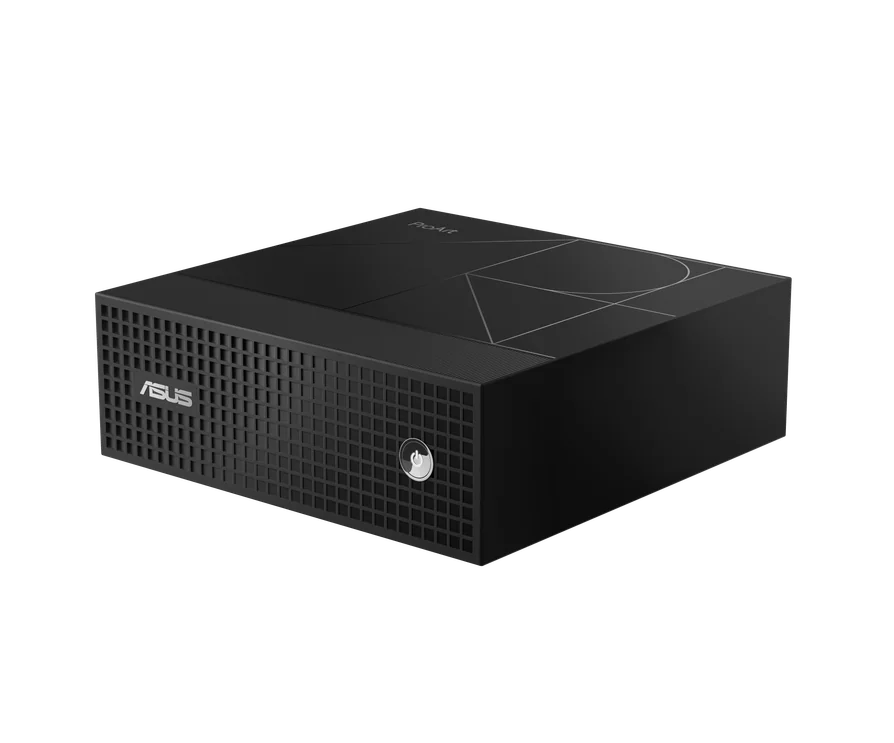 ASUS ProArt Mini PC powered by NVIDIA RTX Spark, black chassis front view