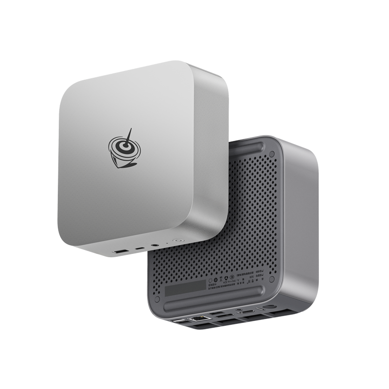 Beelink SER8 mini PC, front three-quarter view