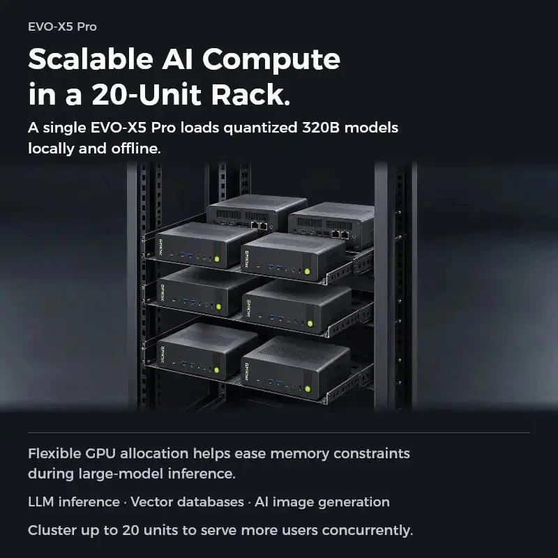 GMKtec EVO-X5 Pro rack cluster